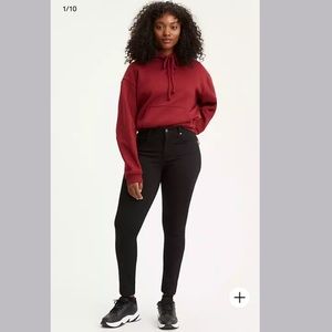 Levi's 721 High Rise Skinny Jeans Soft Black Size W28 L32